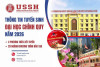 THÔNG TIN TUYỂN SINH ĐẠI HỌC CHÍNH QUY NĂM 2026 CỦA TRƯỜNG ĐẠI HỌC KHOA HỌC XÃ HỘI VÀ NHÂN VĂN