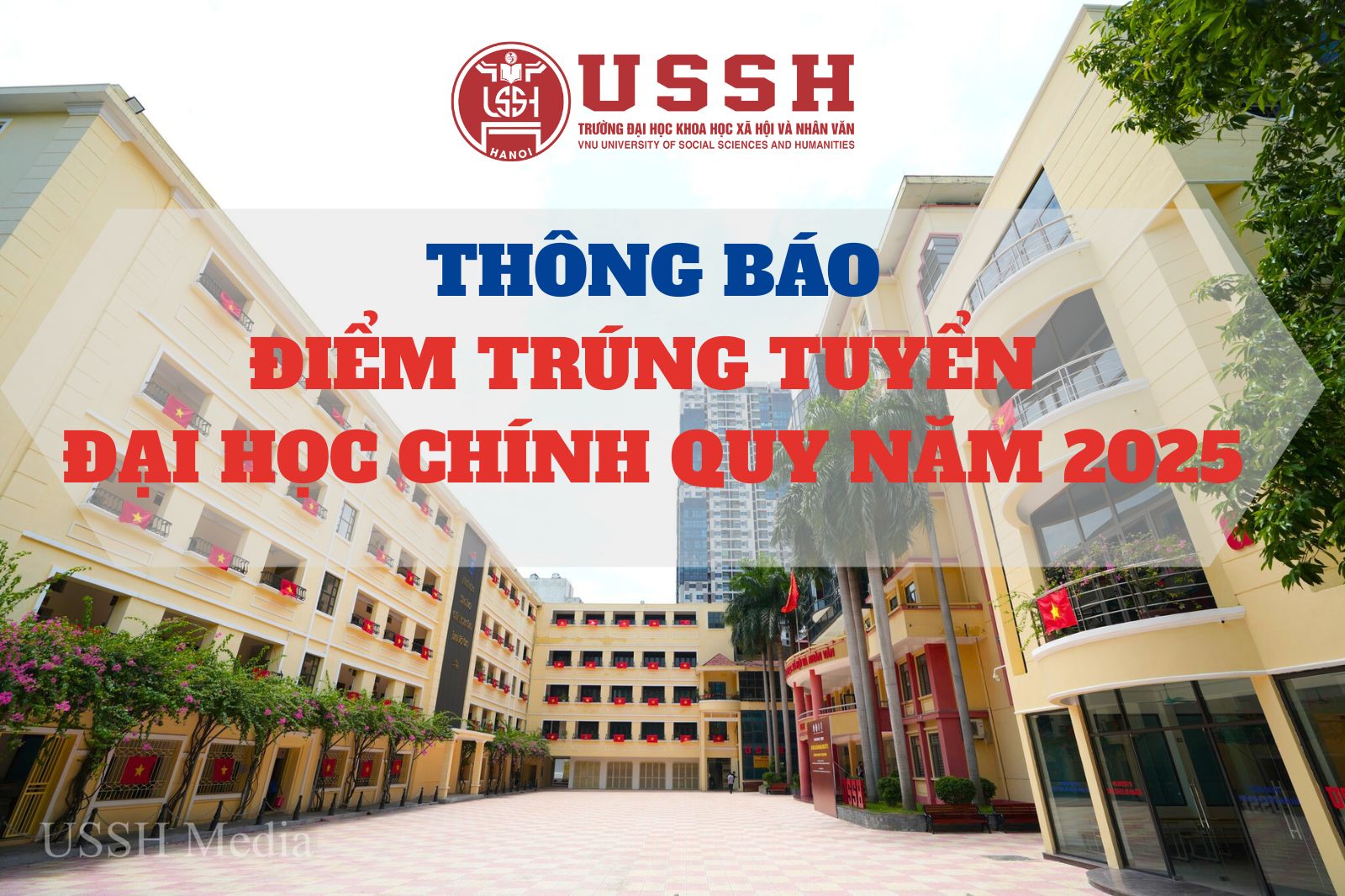 Thông báo điểm trúng tuyển Đại học chính quy năm 2025 ngành Tâm lý học